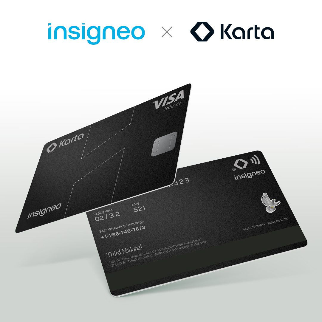 Insigneo Partners with Karta to Launch Premium Charge Card for International Clients