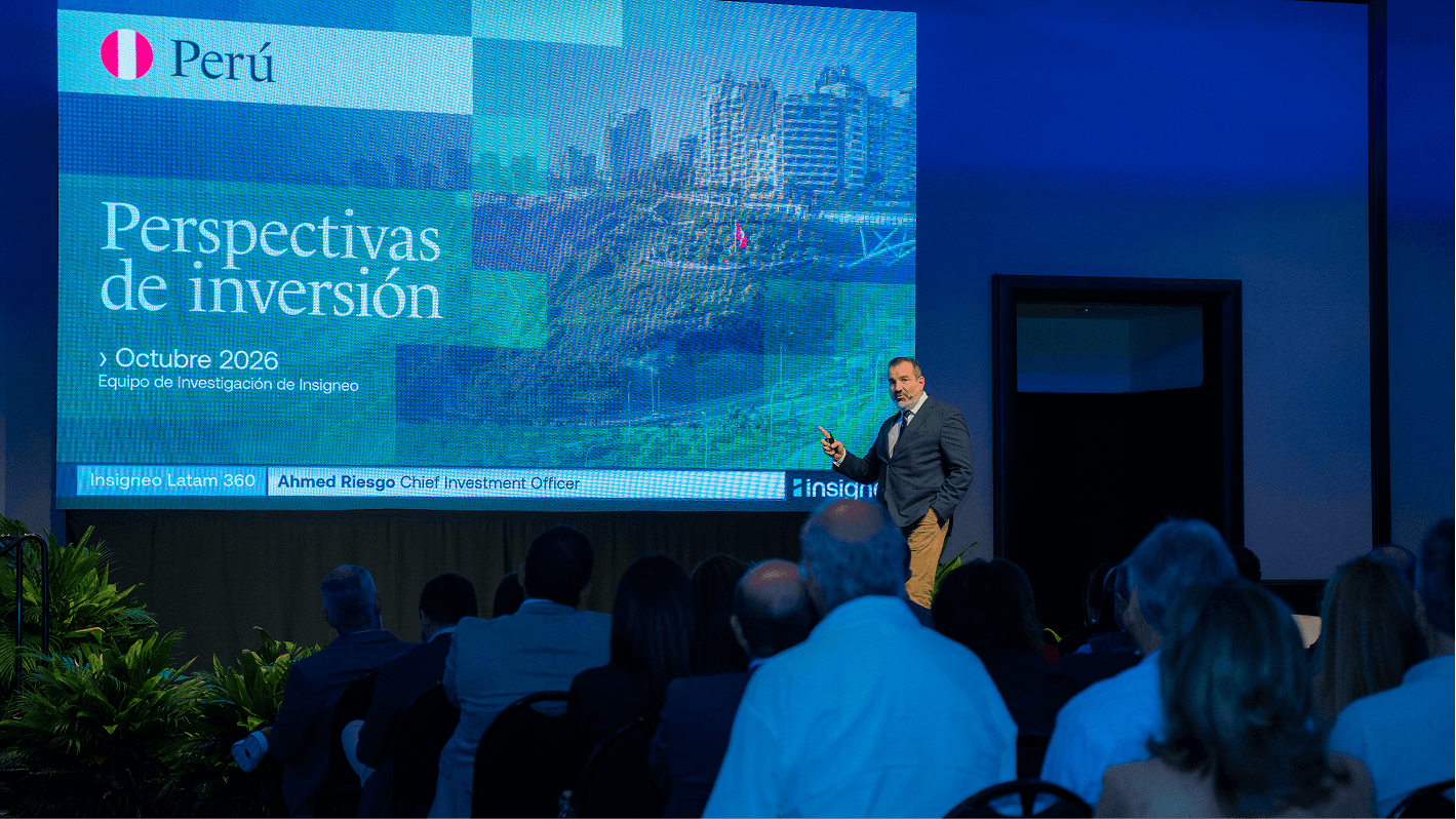 Ahmed Riesgo during the Insigneo 360 LATAM event in Lima